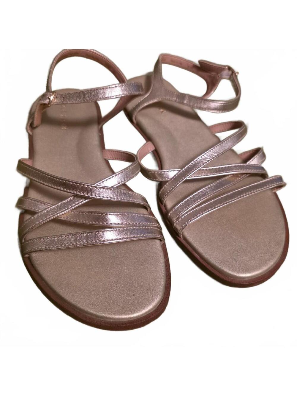 Wmn's 8 - Cole Haan Women's Flynn Strappy Casual Sandals Metallic Gold